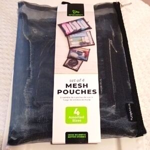 Travelon Black Mesh Pouches Set of 4